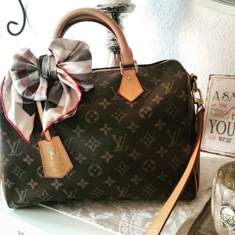 Scarfs Ideas, Dream Handbags, Speedy Bandouliere 30, Luxe Handbags, Speedy Bandouliere 25, Louis Vuitton Handbags Outlet, Lux Fashion, Louis Vuitton Speedy Bandouliere, Purse Collection