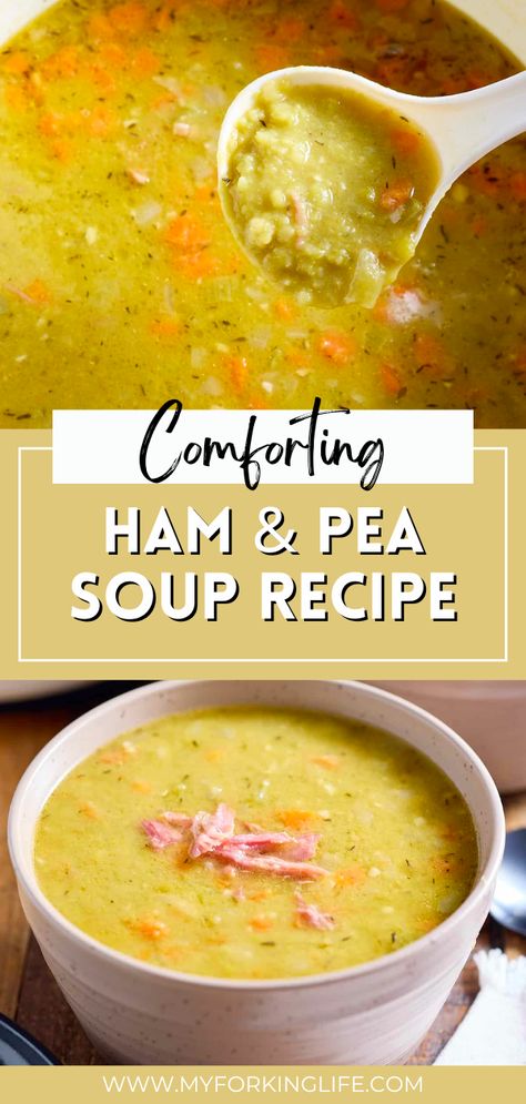 Ham Pea Soup Recipe, Ham And Split Pea Soup With Ham Bone, Ham Pea Soup, Split Pea Soup Ham Bone Slow Cooker, Easy Pea Soup With Ham Bone, Ham And Pea Soup, Slow Cooker Split Pea Soup With Ham Bone, Healthy Split Pea And Ham Soup, Soup Base Recipe