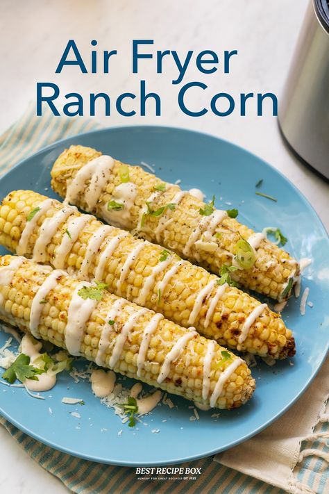 Our air fried ranch corn recipe is really tasty. You're going to love how easy it is to make. Ranch Corn On The Cob, Air Fryer Corn On The Cob Fresh, Air Fryer Corn On The Cob, Fried Corn On The Cob Recipe, Air Fried Vegetable Recipes, Air Fried Corn, Fried Corn On The Cob, Ranch Corn, Ww 2023