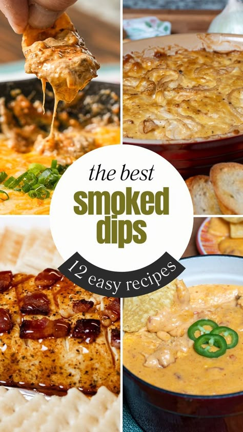 From smoked queso to hot onion dip, you'll find a tasty smoked dip for your next party or tailgate. Easy Dips To Make, Kamado Joe Recipes, Hot Onion Dip, Smoked Queso Dip, Dips To Make, Smoked Queso, Smoked Recipes, Joe Recipe, Smoker Cooking