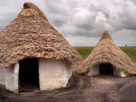 Neolithic houses at Stonehenge Visitors Centre Stone Age Houses, Home Re, Country Living Magazine, Modern Tools, Natural Building, Living Magazine, Round House, Stone Age, Environment Design