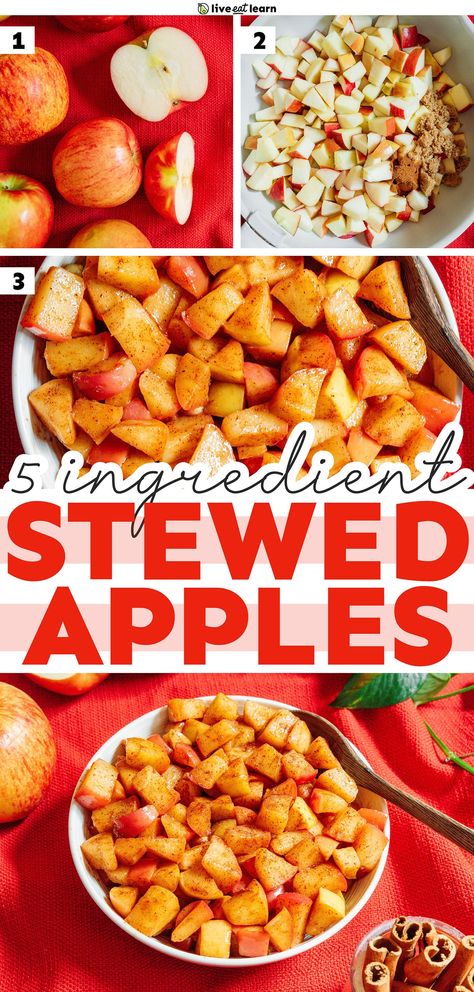 Easy Stewed Apples (Ready in 20 Minutes) Stovetop Cooked Apples, Canned Stewed Apples, Best Stewed Apples, Stewed Fruit Breakfast, Stewed Apples Recipes Simple, Easy Stewed Apples, Stewed Apples Healthy, Stewed Fruit Recipe, Cooked Apples Recipe Stove Top