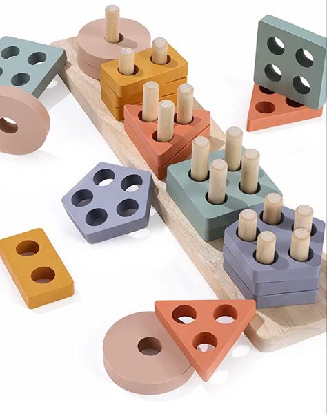 Montessori toys #montessori #montessoriathome #montessoribaby #montessoriactivities #montessorimoment Sorting & Stacking Toys, Stacker Toy, Blocks For Toddlers, Wooden Toys For Toddlers, Learning Toys For Toddlers, Puzzles Gifts, Stacking Toys, Kids Wood, Activity Toys