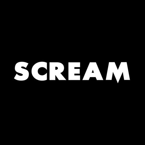 White Scream logo png icon on black background Scream Logo Movie, Horror Movie Titles, Ghostface Banner Gif, Ghostface Logo, Scream Phone Theme, Scream Title, Scream Widget, Scream Font, Horror Widgets