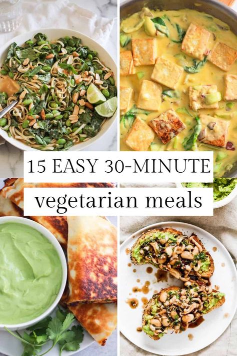 Easy Meals For Dinner Healthy Vegetarian, Vegetarian 5 Ingredient Recipes, Weeknight Dinner Ideas Vegetarian, Easy Meal Ideas Vegetarian, Easy Fast Vegetarian Dinner, Easy Dinner Recipes For Two Vegetarian, Simple Healthy Vegetarian Meals, Vegetarian For One, Quick Vegetarian Meals For Dinner