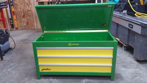 John Deere Boys Room, John Deere Crafts, John Deere Decor, John Deere Kids, John Deere Toys, Boys Playroom, Toy Box, Diy Box, Toy Boxes