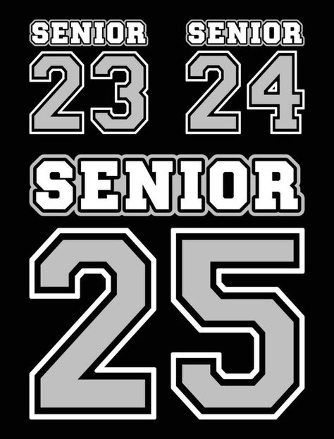 Senior 23, 24, 25 bundle t shirt design. Senior Tshirts Ideas, Cute Senior Shirts, Senior Tshirts, Senior 25, Contrast Collar Shirt, Senior Class Shirts, Senior Jackets, Sr 25, Class Shirt