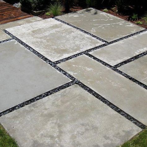 Large Concrete Pavers, Backyard Large, Concrete Paver Patio, Pavers Design, Large Pavers, Pavers Diy, Large Backyard Landscaping, Paver Designs, Pavers Backyard