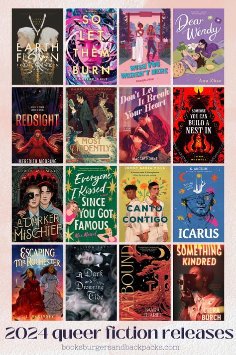 Queer book releases in 2024 (LGBTQ+ science fiction to romantasy to YA contemporary) — Books, Burgers and Backpacks Queer Poetry Books, Ya Lgbtq Books, Queer Shows To Watch, Spicy Gay Books To Read, Pride Books, Spicy Queer Books, Queer Book Recs, Gay Books Recommendation, Lgbtq Fantasy Books