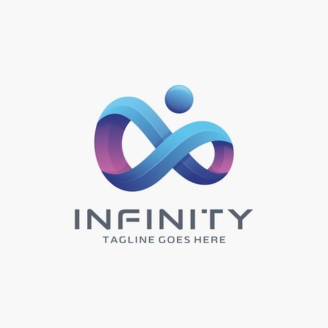 Modern 3d infinity logo design with dot | Premium Vector #Freepik #vector #limitless #infinite-logo #loop-logo #endless Infinity Logo Design, Logo Design Infinity, It Logo Design, Infinite Logo, Logo Design 3d, Logo Infinity, Infinity Logo, 3d Logos, Inspiration Logo Design