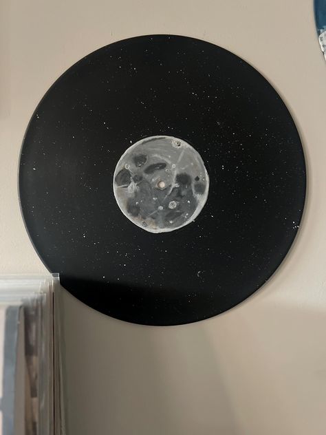 Made to order hand painted moon vinyl record. No vinyl painting is exactly alike, each record is one of a kind! Painting On Vinyl Records, Paint Records, Room Manifestation, Record Painting Ideas Easy, Painted Records Vinyl, Vinyl Record Painting Ideas, Painting Records, Record Painting Ideas, Thermal Paint