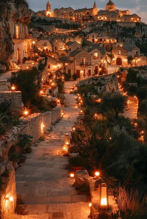 My beautiful Italy❤ | Matera, Basilicata 🇮🇹 | Facebook Matera Italy Aesthetic, Calcata Italy, Cave Aesthetic, Night In Italy, Italy At Night, Italy Night, Basilicata Italy, Trip Italy, Solo Trips