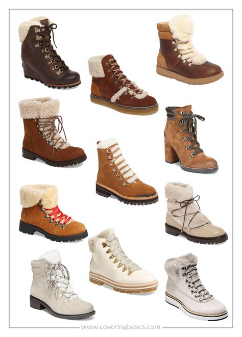 Winter Boots Nordstrom, Business Winter Boots, Teen Winter Boots 2022, Womens Leather Lace Up Boots, Lace Up Winter Boots Outfit, Cute Cozy Boots, Womens Snow Boots 2022, Winter Women Boots, Winter Boots Women 2022