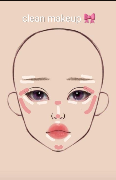 Makeup Guide Face, Makeup Ideas For School, Makeup Ideas Step By Step, Flawless Makeup Tutorial, Makeup Routine Guide, Makeup Template, Makeup Korea, Asian Makeup Tutorials, Bentuk Alis