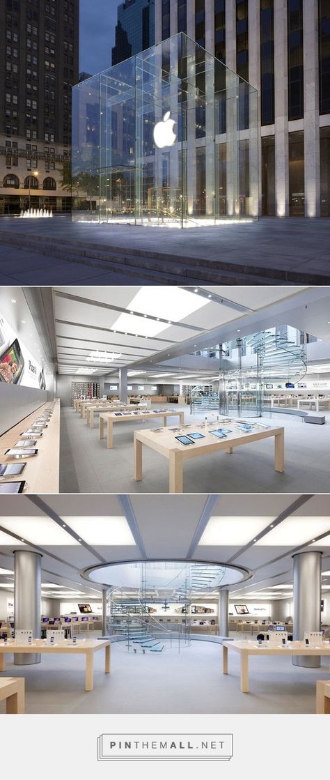 Apple in NYC Apple Building Architecture, Apple Glass Store, Apple Store Dubai Mall, Apple Store New York, Apple Store Singapore, Apple Office, Apple Shop, Retail Signage, Experience Center