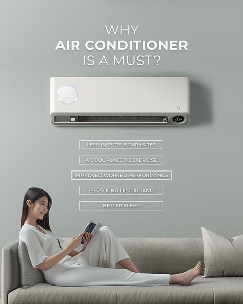 Ac Creative Ads, Hvac Advertising Ideas, Haier Air Conditioner, Air Conditioner Social Media Design, Air Conditioning Logo, Air Conditioner Ads, Air Conditioner Design, Ac Repair Services Poster, Air Conditioner Service