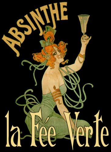 Absinthe.  One of these days, I might have the courage to try the real stuff.  (If I can find it legally.) Absinthe Art, Green Fairy Absinthe, Gerda Wegener, Artemisia Absinthium, Holding Fruit, The Green Fairy, French Posters, Spain Valencia, Vintage French Posters