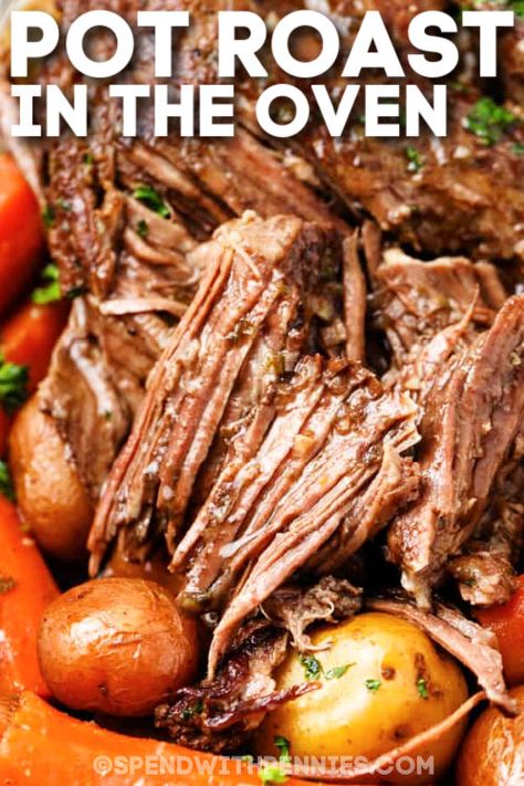 Pot Roast In The Oven, Pot Roast Sandwiches, Oven Pot Roast, Slow Cooker Pot Roast Recipes, Roast Gravy, Perfect Pot Roast, Roast In The Oven, Chuck Roast Recipes, Best Pot Roast