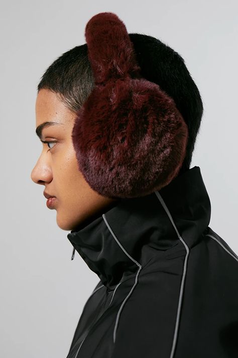 Fiona Faux Fur Earmuffs - Maroon - Weekday GB Fur Earmuffs, Swedish Street Style, Ear Muffs, Retail Experience, Youth Culture, Earmuffs, Winter Accessories, Fashion Brand, Faux Fur