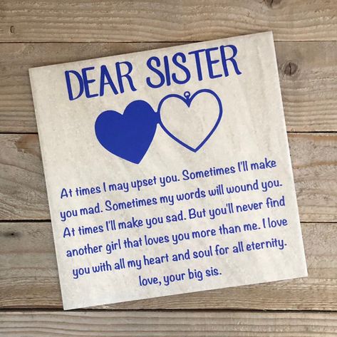 Excited to share this item from my #etsy shop: Gift for Sister, Birthday Day Gifts, Christmas Gifts,  Personalized Gifts, Gifts for Her, Housewarming Gift, Sister Gifts,Decorative Tile, Free Birthday Gifts, Unique Gifts For Sister, Christmas Gifts For Sister, Sister Sister, Sister Christmas, Dear Sister, Sister Quotes, Gift For Sister, Pink Lady