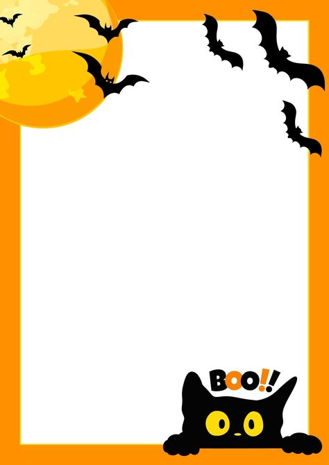 Border Halloween Borders Free, Halloween Border Design, Halloween Borders Frames, Borders Bullet Journal, Halloween Border, Spooky Pictures, Halloween Borders, Halloween Frame, Borders Free