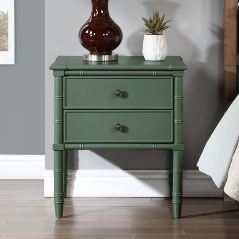 Add a touch of coastal charm to your bedroom with the Ettington Carved Bamboo 2-drawer Nightstand by Greyson Living. House Makeovers, Style Nightstand, Vintage Nightstand, Living Vintage, Coastal Charm, Nautical Design, 2 Drawer Nightstand, House Paint, Barbie House