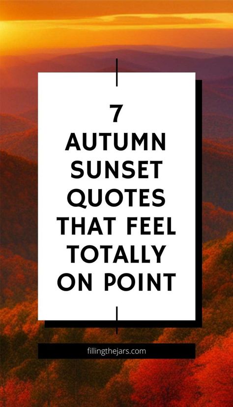 As autumn settles in, use these fall sunset quotes as inspiration to take time to reflect on the beauty of the season. Fall motivation for beautiful living. Autumn Sunset Quotes, Autumn Sunset Aesthetic, Fall Sunset Aesthetic, Sunrise Poems, Fall Motivation, Beach Sunset Images, Sunset Beaches, September Quotes, Shine Quotes