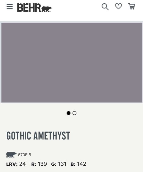 Behr Gothic Amethyst, Behr Purple Grey Paint Colors, Gothic Amethyst Paint, Purple Grey Paint Color, Purple Gray Paint, Grey Purple Paint, Purple Wall Paint, Mom Painting, Purple Cabinets