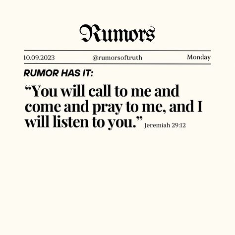 Jeremiah 29 12, Prayer Requests, Favorite Scriptures, Rumor Has It, About Jesus, Jeremiah 29, Prayer Request, Listening To You, Verses