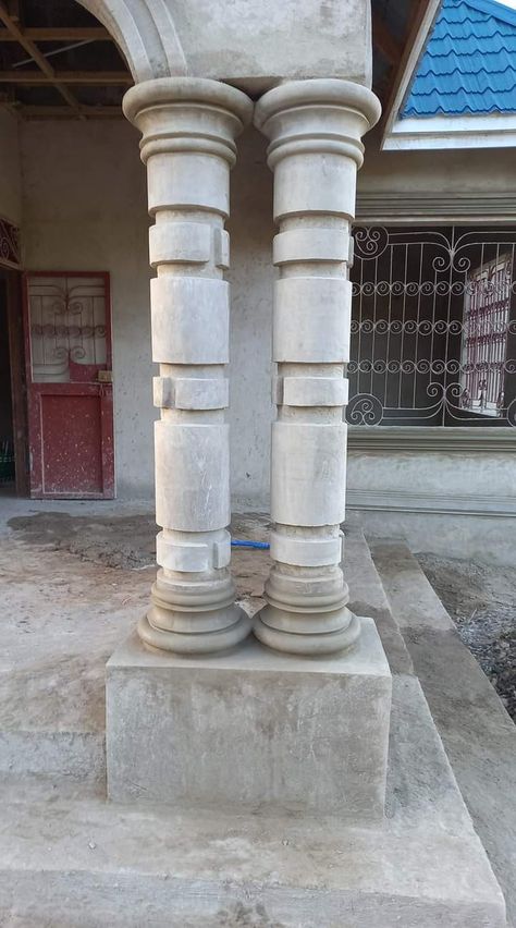 Pillars Decor, House Pillar Design, Interior Pillars, House Fence, House Window Design, Interior Ceiling, House Fence Design, Interior Ceiling Design, Pillar Design