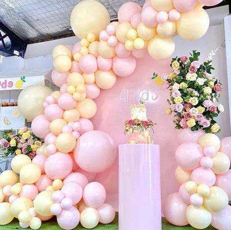 Check out this item in my Etsy shop https://www.etsy.com/listing/1399285570/diy-pastel-pink-and-yellow-balloon Yellow Balloon Arch, Thanksgiving Baby Shower, Baby Pink Wedding, Pink Wedding Decorations, Baby Shower Yellow, Yellow Birthday, Yellow Balloons, Metallic Balloons, Rose Gold Balloons