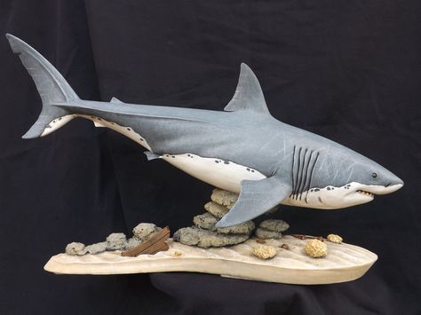 Shark Clay Sculpture, Shark Sculpture, Pond Animals, Useful 3d Prints, Deep Photos, Eagle Painting, Fauna Marina, Eagle Pictures, Shark Art