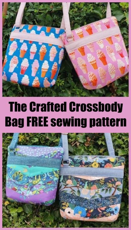 The Crafted Crossbody Bag FREE sewing pattern. Here’s a great FREE sewing pattern for the Crafted Crossbody Bag with three different versions, so you can really be as creative as you like. The bag is shaped by darts, has an adjustable strap and all the pockets you need. Easy crossbody bag sewing pattern for beginners and the sewing pattern is free! Hobo Purse Patterns Free, Cross Body Purse Pattern Free, Crossbody Bag Tutorial Free, Free Cross Body Bag Pattern Free Sewing, Easy Crossbody Bag Diy, Simple Crossbody Bag Pattern, Free Crossbody Bag Pattern, Diy Cross Body Bag Pattern Free, Free Cross Body Bag Patterns To Sew