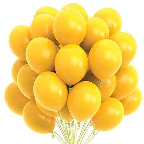 White Wedding Decorations, Yellow Party, Wedding Balloon Decorations, Wedding Anniversary Celebration, Yellow Balloons, Yellow Theme, Colourful Balloons, Arch Kit, Theme Party Decorations