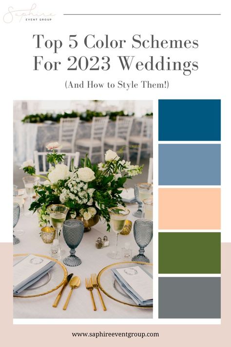 2023 Wedding Trends Centerpieces, Wedding Colour Combinations 2023, 2023 Bridal Colors, Wedding Colour 2023, Spring Wedding Colours 2024, Wedding Colour Trends For 2023, 2023 Wedding Palette, Fall 2023 Wedding Color Trends, July Wedding Colors Summer 2023