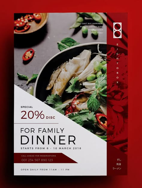 Restaurant Flyer Template InDesign Faq Page Design Instagram, Restaurant Flyer Design, Canada Restaurants, Poster 2023, Uiux Design, Flower Displays, Elegant Restaurants, Asian Restaurant, Restaurant Flyer