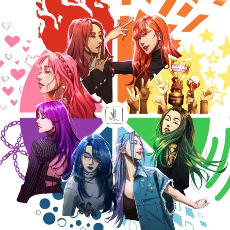 #dreamcatcher #jiu #sua #siyeon #handong #yoohyeon #dami #gahyeon #fanart #artist #drawing Dreamcatcher Wallpaper, Dream Catcher Art, Kpop Drawings, Artist Drawing, Kpop Fanart, Pics Art, Kpop Funny, Kpop Wallpaper, Kpop Girl Groups