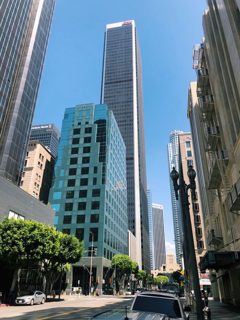 La Downtown Aesthetic, Los Angeles Downtown Aesthetic, Moving To La Aesthetic, Downtown Los Angeles Aesthetic, Downtown La Aesthetic, Harlow James, Los Angeles Buildings, Los Angeles Skyscrapers, Usa Life