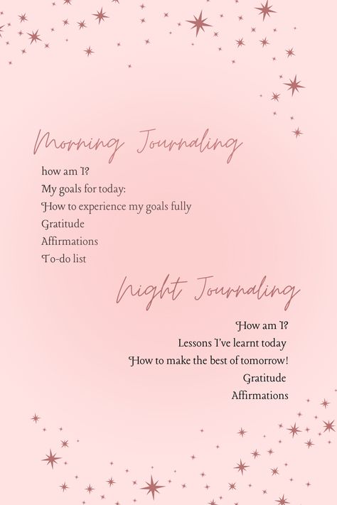 Reset and Refresh with these morning and night journaling prompts! Manifest and let your feeling flow freely with the relaxing power of journaling. Perfect for any time! Journal Ideas Night Routine, Morning And Evening Journal Prompts, Journal Prompts For Night Time, Morning And Night Journal Prompts, Night Time Journaling, Night Time Journal Prompts, Nighttime Journal Prompts, Night Journal Prompts, Night Journaling