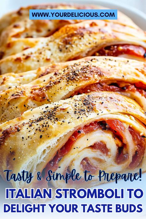 Discover the joy of making homemade Italian Stromboli with this easy recipe that brings together a golden crust and savory fillings. Perfect for family dinners or casual gatherings, this stuffed bread can be customized with your favorite ingredients. Whether you choose pepperoni, Italian sausage, or fresh vegetables, each bite bursts with flavor. Serve it warm with marinara sauce for dipping, and watch as everyone savors the delightful blend of textures and tastes. Elevate your weeknight meal... Italian Stromboli Recipe, Italian Stromboli, Stromboli Recipe, Stuffed Bread, Homemade Italian, Easy Italian, Marinara Sauce, Italian Sausage, Family Dinners