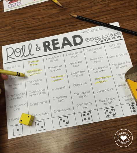 A fun and engaging way to practice fluency with phonics, spelling patterns, dice, and quick sentences that use sight words! Reading Workshop First Grade, 2nd Grade Reading Comprehension Games, Reading Activities 2nd Grade, 2nd Grade Reading Centers, First Grade Reading Fluency, Tutoring Reading, Roll And Read, Tutoring Ideas, Intervention Classroom