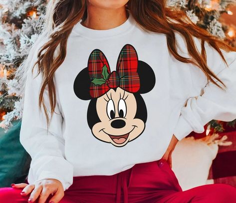 Disney Minnie Mouse Christmas Bow T-shirt Plaid Print T-shirt - Etsy | Etsy (US) Disney World Christmas Outfit, Disney Christmas Outfits, Disney Outfits Women, Disney Christmas Shirts, Disney World Christmas, Minnie Mouse Christmas, Very Merry Christmas Party, Minnie Christmas, Mouse Christmas