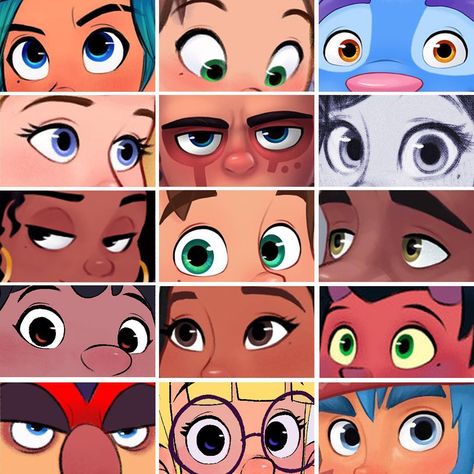 Finally had time to participate in the #eyememe  this was fun! #characterdesign #luigilucarelli Disney Characters Eyes, Stylized Anatomy, Luigi Lucarelli, Disney Eyes, Eyes Meme, Facial Expressions Drawing, Human Character, People References, Eye Illustration