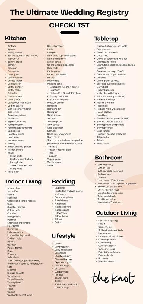 Newly Engaged Checklist, Wedding Planning Tips And Tricks, Wedding Organization Ideas, Target Wedding Registry Ideas, Amazon Wedding Registry Ideas, September Wedding Ideas, Wedding Decor Checklist, Wedding Registry Essentials, Wedding Registry List