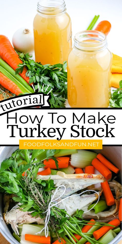 Turkey Stock From Carcass Homemade Soup, Make Turkey Stock, Making Stock From Turkey Bones, How To Make Turkey Stock From Bones, Homemade Turkey Stock Recipe, Turkey Carcus Broth, Making Turkey Stock, What To Do With The Turkey Carcus, Turkey Broth From Carcass How To Make