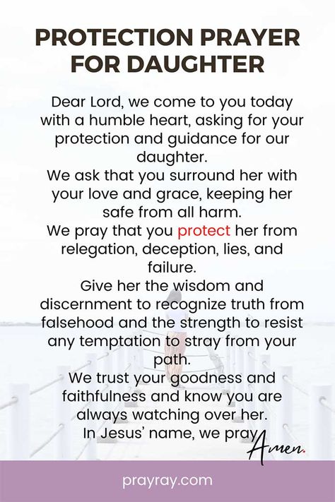 Prayer for my daughter to give her Strength, Protection, and Healing Prayers For Prodigal Daughter, Protection Prayer For Children, Prayer For Daughter Protection, Prayer For My Daughter Healing, Fasting Verses, Prayer For Daughter Encouragement, Prayers For Daughters, Prayer For Your Daughter, Pray For My Daughter