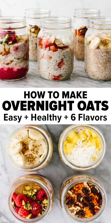 Breakfast Jars Overnight Healthy, Chia Seeds Oats Overnight, Overnight Oats And Yogurt, Overnight Chia Oats Recipe, Clean Overnight Oats In A Jar, Overnight Oat With Chia Seeds, Cold Oats Recipe Overnight Oatmeal Chia Seeds, Overnight Chia Seed Oats, Yogurt Oats Overnight