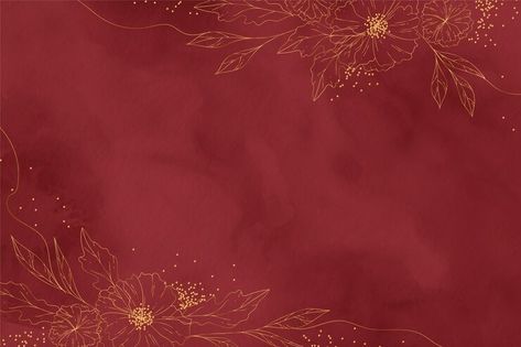 Premium Vector | Watercolor burgundy and gold background Maroon And Gold Background, Maroon Flowers Background, Red Foil Background, Red And Gold Marble Wallpaper, Red And Gold Background Invitation, Thumbnail Background, Gold Background, Business Card Maker, Poster Maker