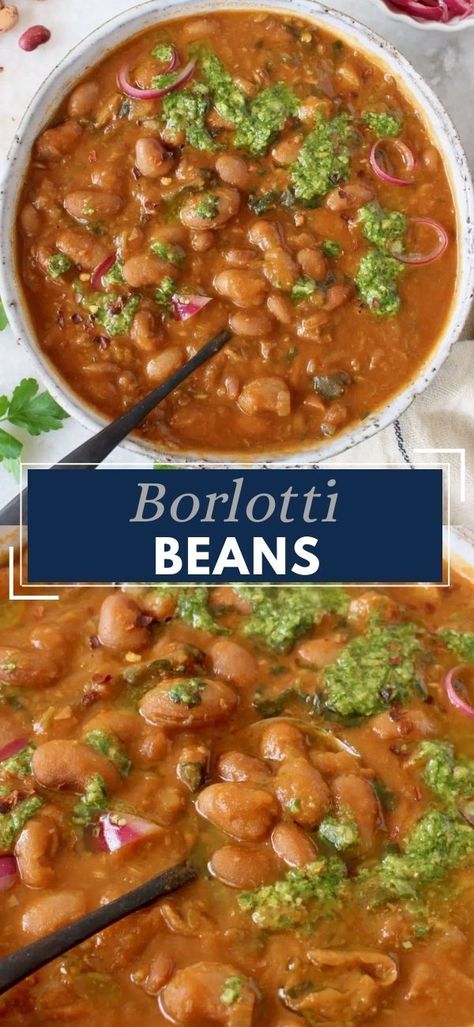 Italian Bean Dishes, Borlotti Beans Recipes, Italian Beans Recipe, Italian Bean Recipes, Heirloom Beans Recipes, Borlotti Bean Recipes, Saucy Beans, Legume Dishes, Tuscan Beans