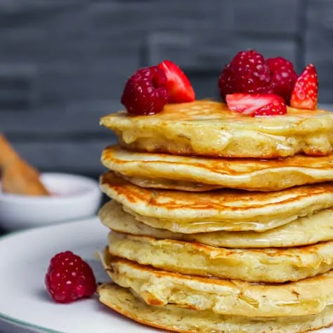 Pancakes Banane, Pancake Banane, Vegan Week, Vegan For A Week, Healthy Pancake, Dessert Healthy, Pancakes Healthy, Fluffy Pancakes, Super Healthy